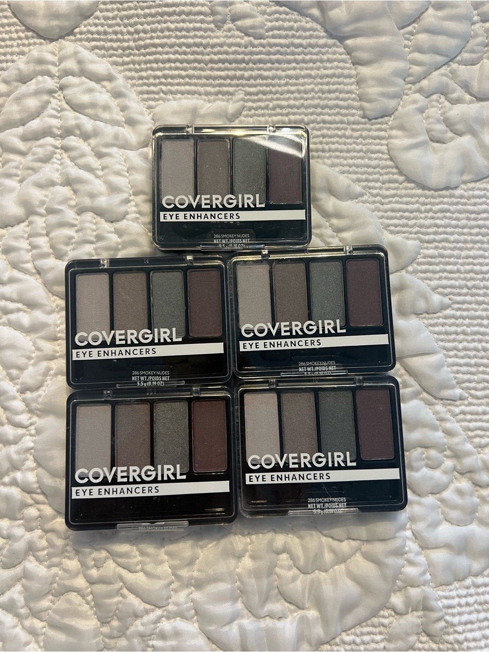 5  New Covergirl Eye Enhancers Eyeenhancers 286 Smokey Nudes Eye Shadow Quad